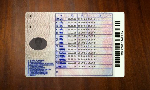 Romania Driver license PSD Template