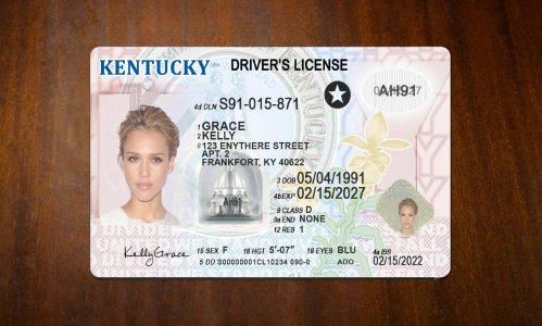 Kentucky Driver license PSD Template