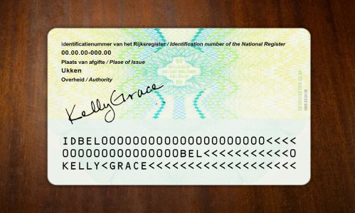 Belgium ID Card PSD Template Download