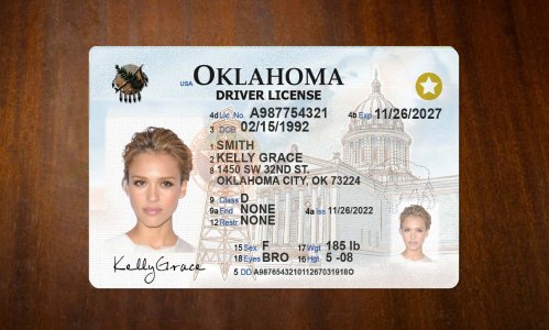 Oklahoma Driver license PSD Template