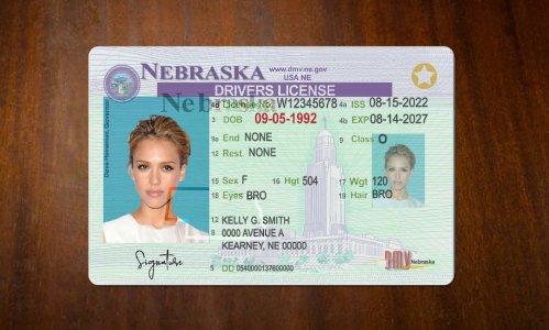 Nebraska  Driver license PSD Template