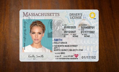 Massachusetts Driver license PSD Template