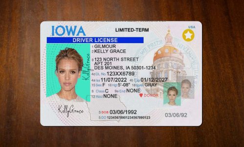 Lowa Driver license PSD Template