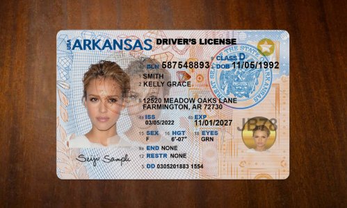 Arkansas Driver license PSD Template