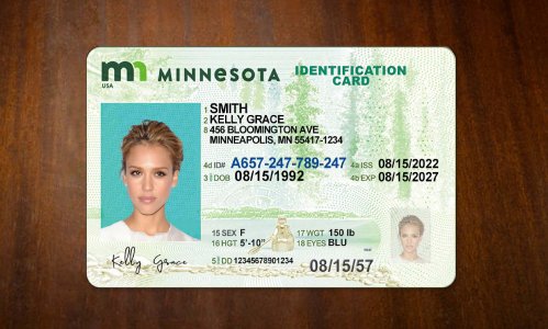 Minnesota ID Card PSD Template Download