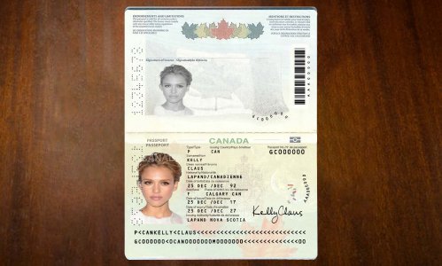 Canada passport PSD Template
