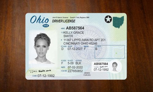 Ohio Driver license PSD Template