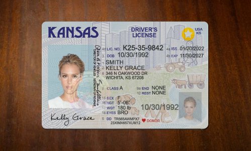 Kansas Driver license PSD Template