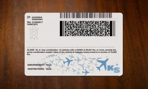 Kansas Driver license PSD Template