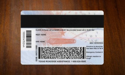 Texas New Driver license PSD Template