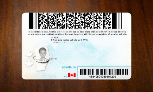 Canada-Alberta Driver license PSD Template