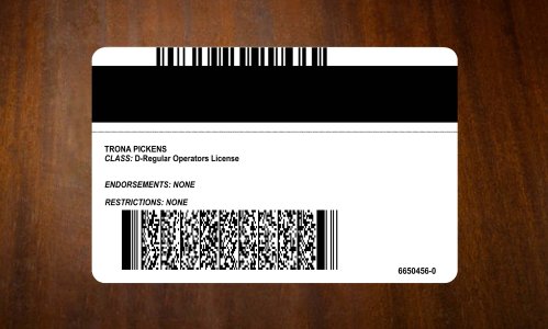 Alabama Driver license PSD Template