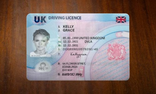 Uk Driver license PSD Template